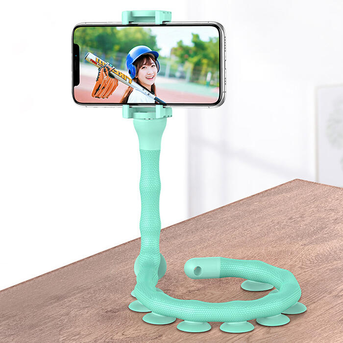 

Multifunctional Caterpillar Smart Phone Holder with Suction Cup in Green. Size