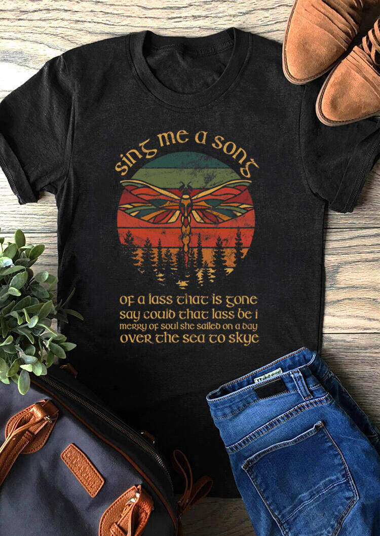 

Tees T-shirts Sing Me A Song T-Shirt Tee in Black. Size
