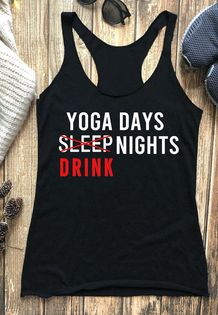 

Yoga Days Drink Nights Tank - Black, 467416