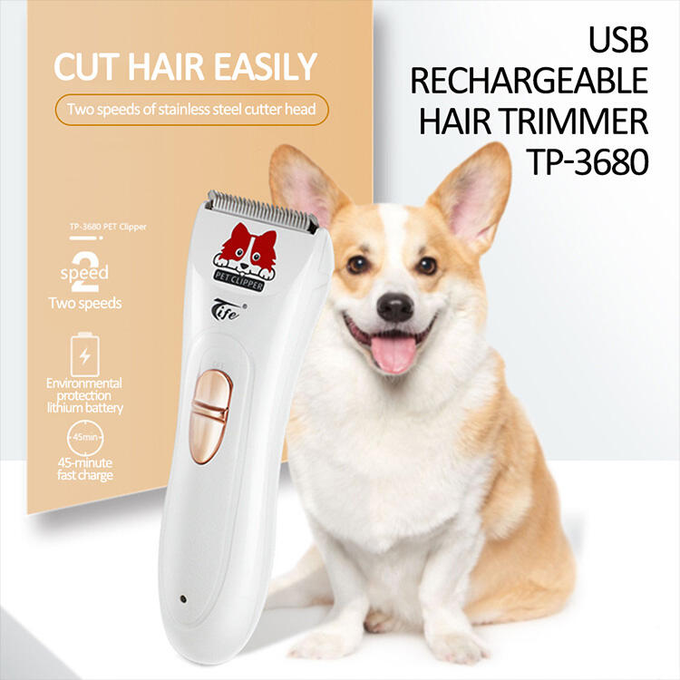

Pet Products Pet Low Noise Waterproof Electric Hair Trimmer. Size, White