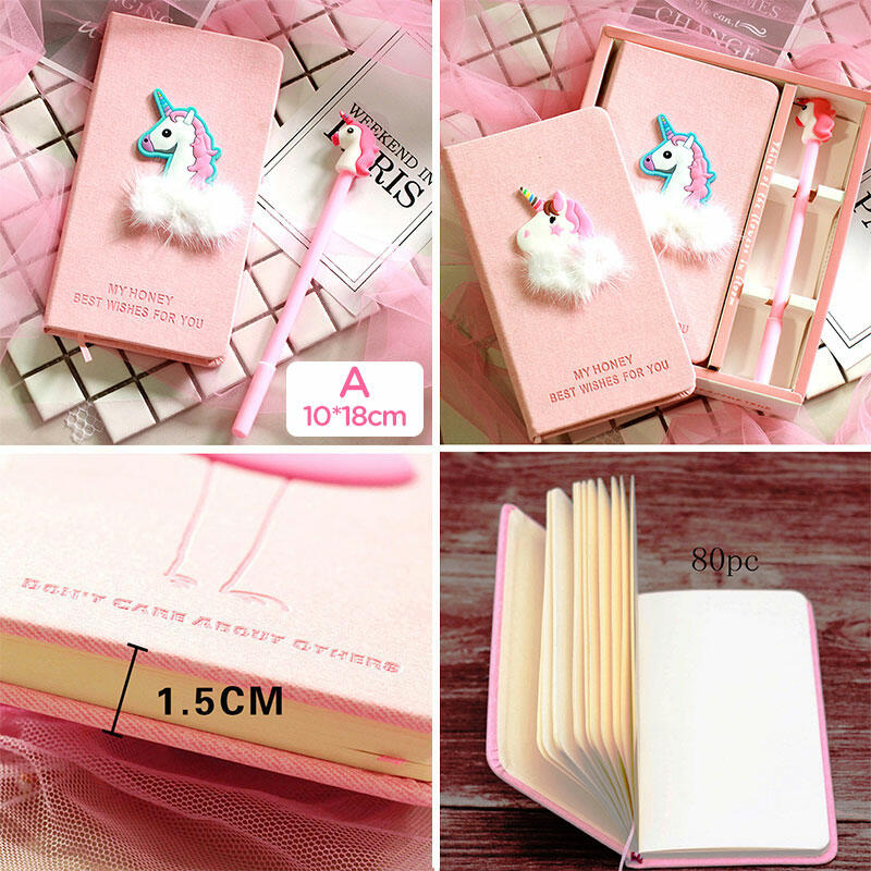 

Home Decor Flamingos Cute Journal Notebook Gel Pens Box Set, Pattern1