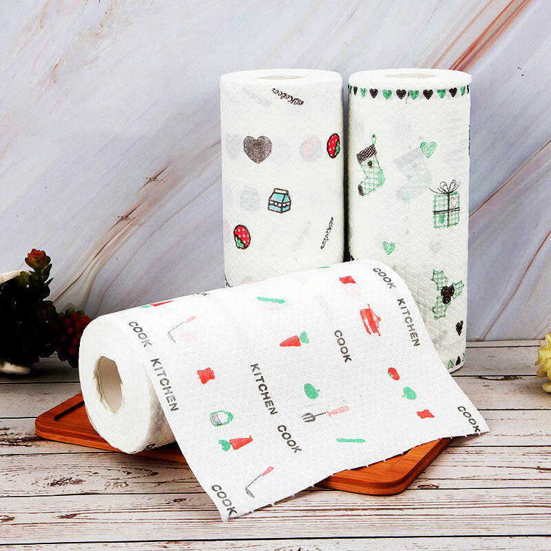 

Tools 50Pcs Non-Woven Wet And Dry Disposable Dish Towel, Pattern1