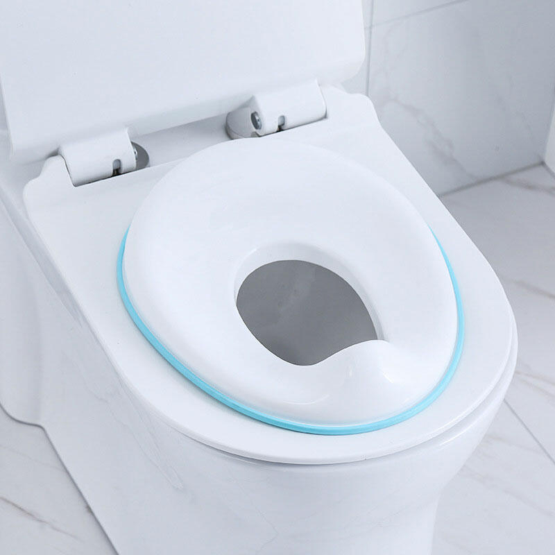 

Home Decor Children's Non-Slip Splash Guard Potty Training Toilet Seat in Blue. Size