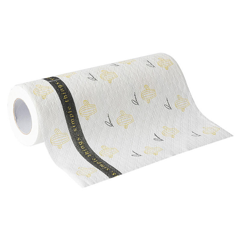 

Non-woven Fabric Kitchen Wipe Cloth Dish Washing Towel Roll, Gray;yellow, 468179