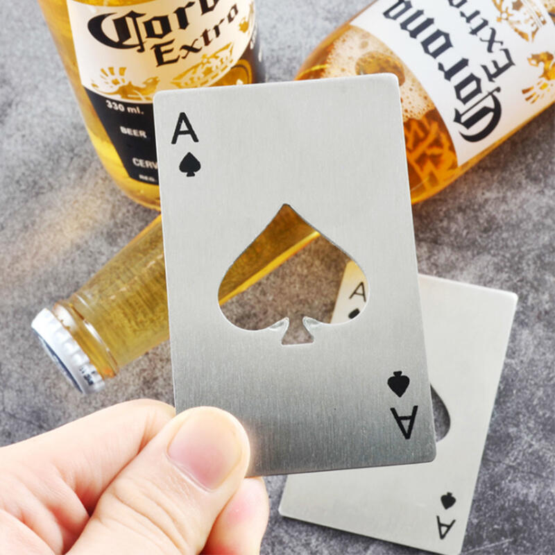 

Poker Card Creative Beer Corkscrew, Silver, 468188