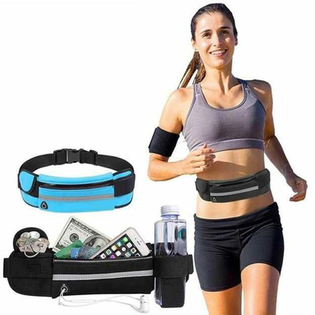 

Outdoor Products Waterproof Multi-Functional Sports Belt Bag. Size, Sky blue