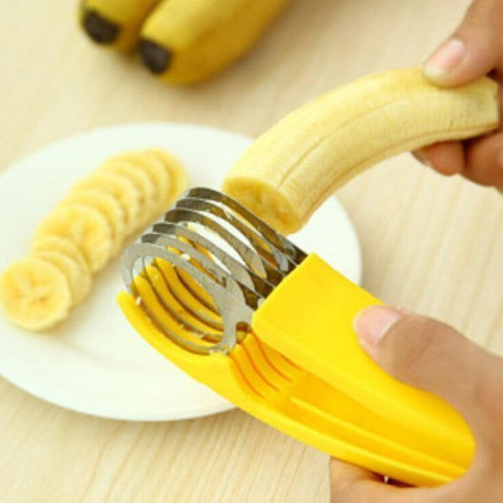 

ABS Stainless Steel Fruit Salad Cucumber Sausage Slicer, Yellow, 468244