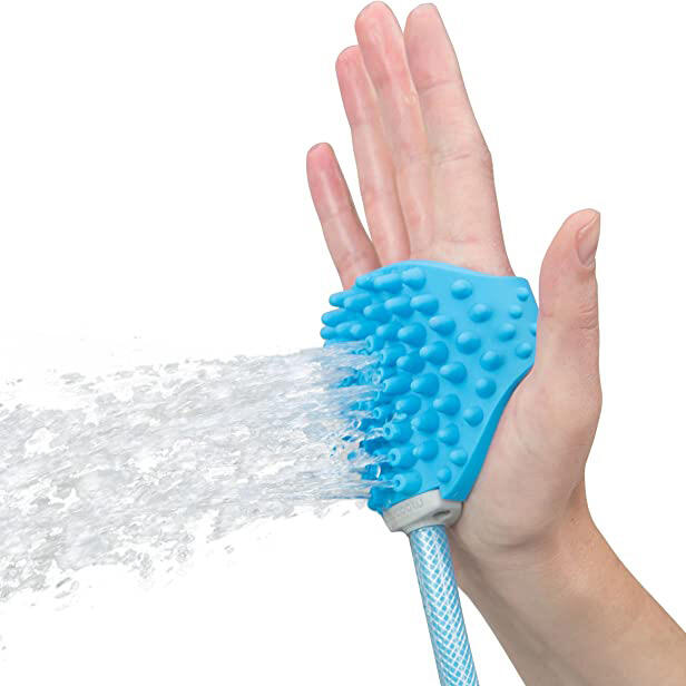 

Pet Products Adjustable Pet Shower Bath Glove in Blue. Size