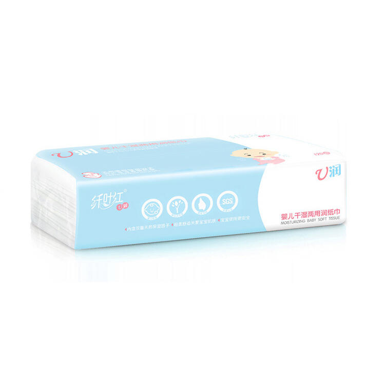 

4Pcs Soft 3-Layered Toilet Paper Wet And Dry Facial Tissue, Blue;pink, 468395