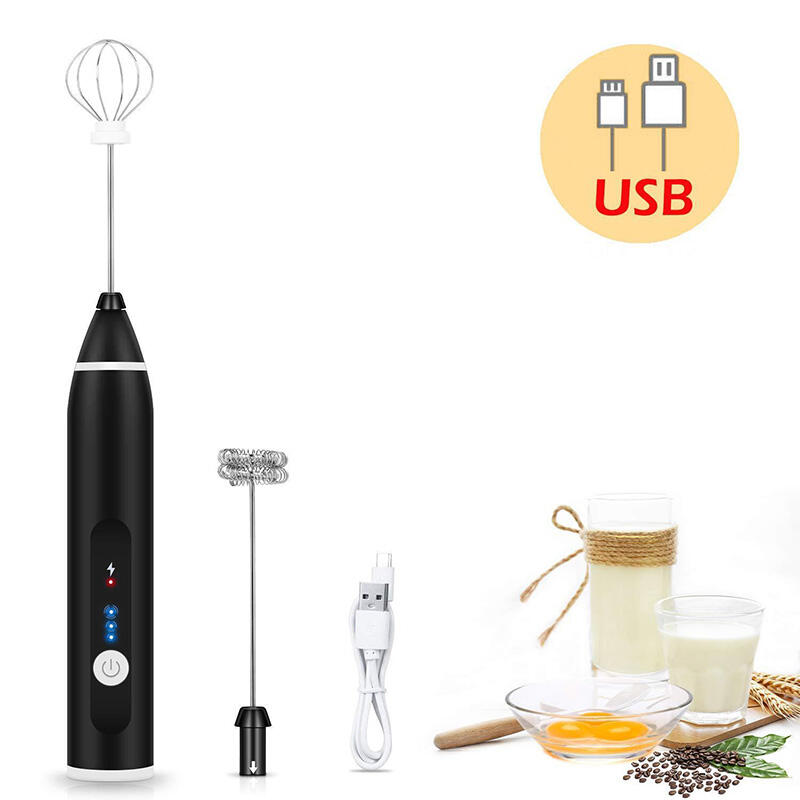 

USB Handheld Rechargeable Electric Whisk, Black, 468436