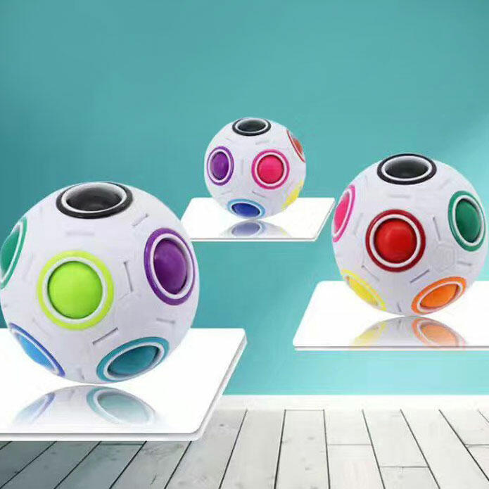 

Funny Football Fidget Cube Toy, White, 468439