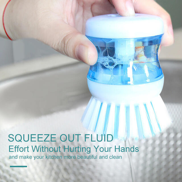 

Pressing Liquid Washing Pot Scrub Brush, Blue, 468148