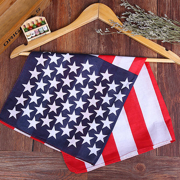 

American Flag Printed Hip-Hop Bandana, Multicolor