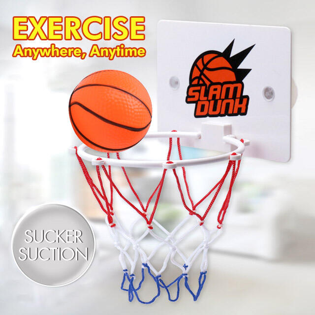 

Children Mini Wall-Mounted Basketball Hoop Toys, White
