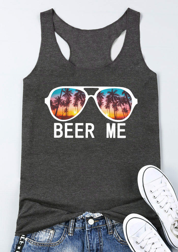 

Beer Me Glasses Tank - Dark Grey, 468988