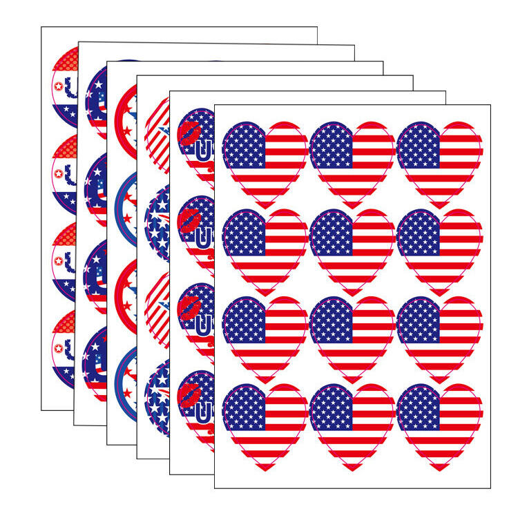 

Home Decor 18Pcs American Flag Waterproof Stickers, Red