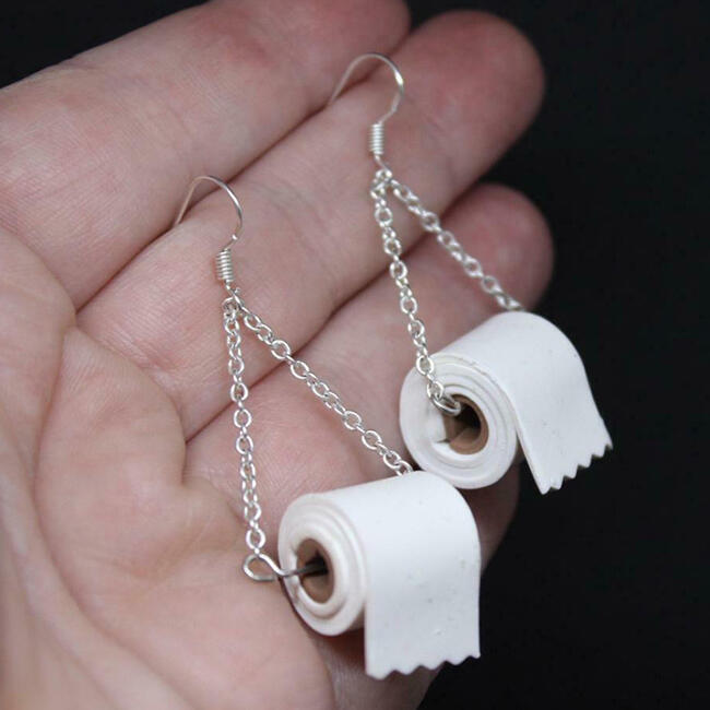 Creative Toilet Roll Paper Earrings Fairyseason