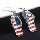 Creative American Flag Slippers Pendant Earrings
