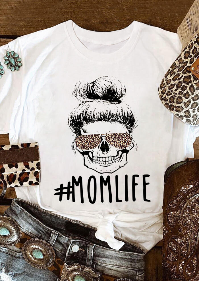 

T-shirts Tees Mom Life Leopard T-Shirt Tee in Gray. Size