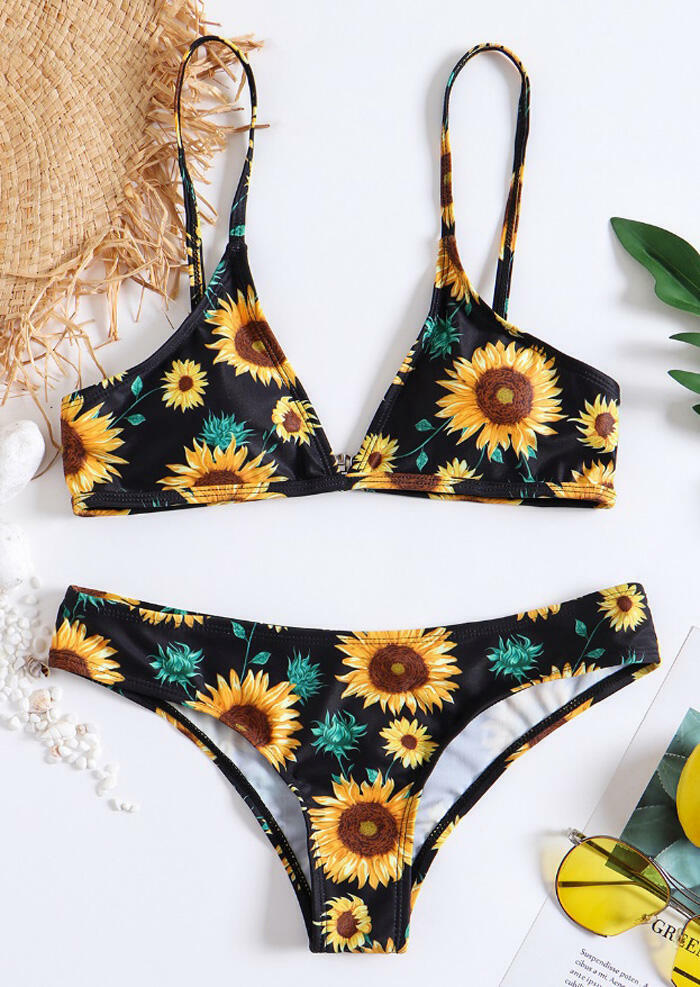 black sunflower bikini