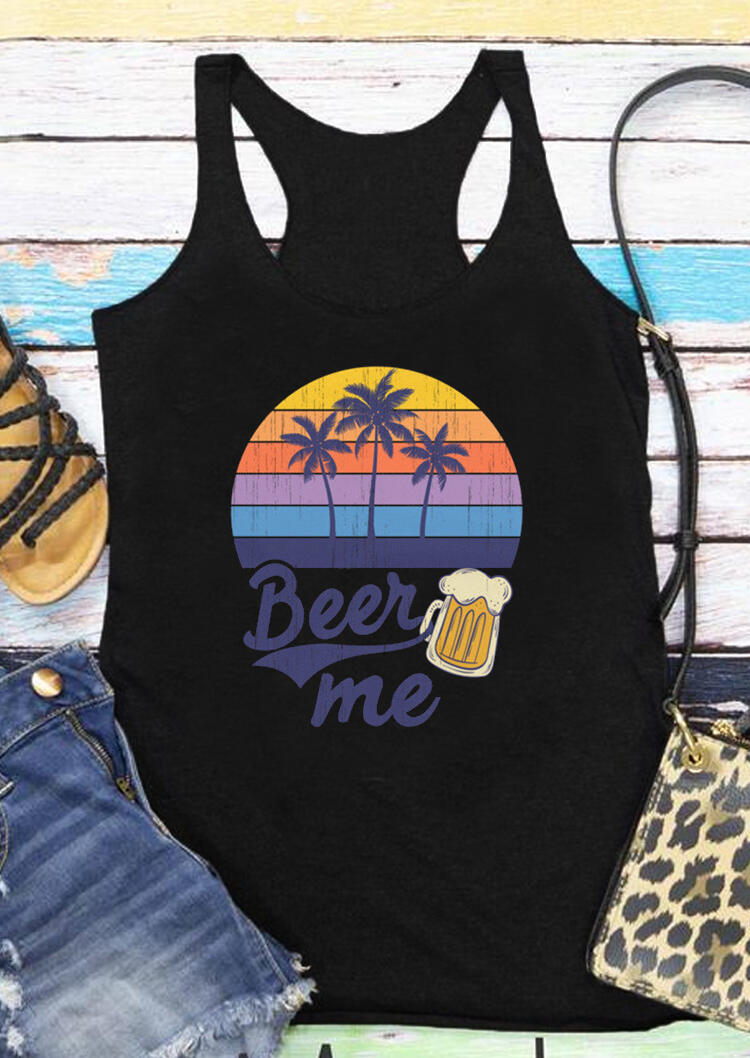 

Tank Tops Presale - Beer Me O-Neck Casual Tank - Black. Size: S,M,,XL