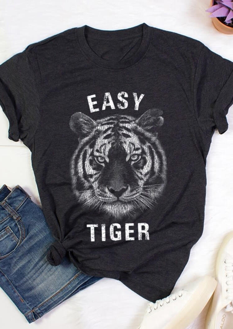 

Tees T-shirts Easy Tiger T-Shirt Tee in Dark Grey. Size