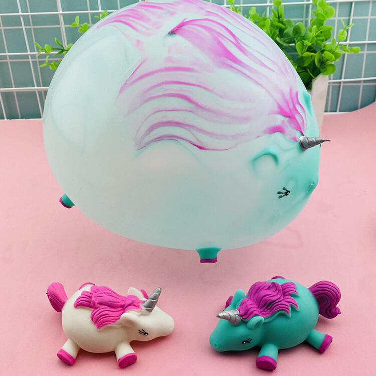 

Funny Unicorn Inflatable Decompression Toy, Green;white, 469544