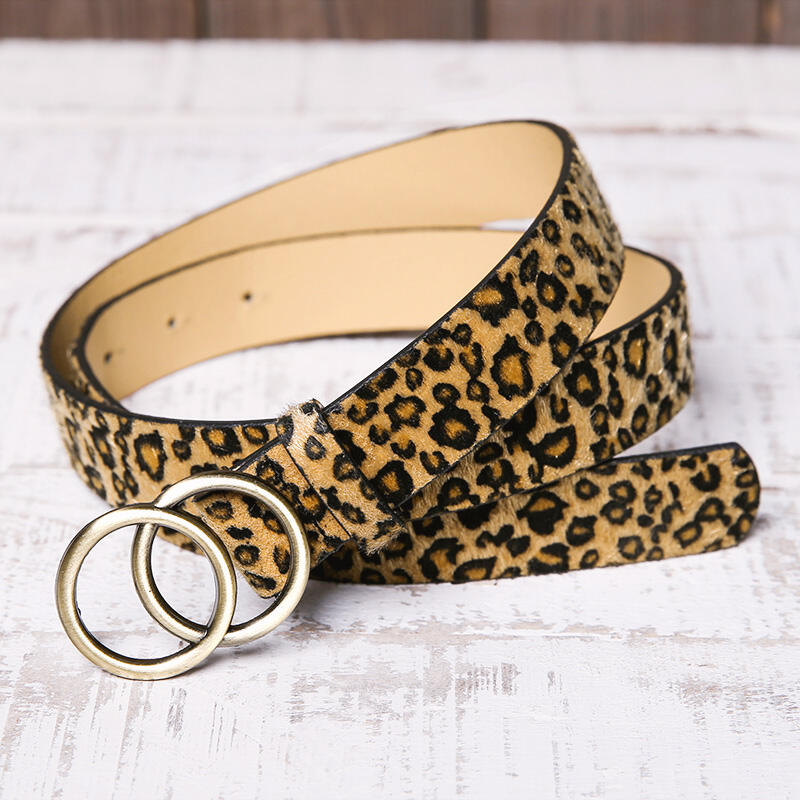 

Belts Leopard Double Ring Buckle Belt. Size