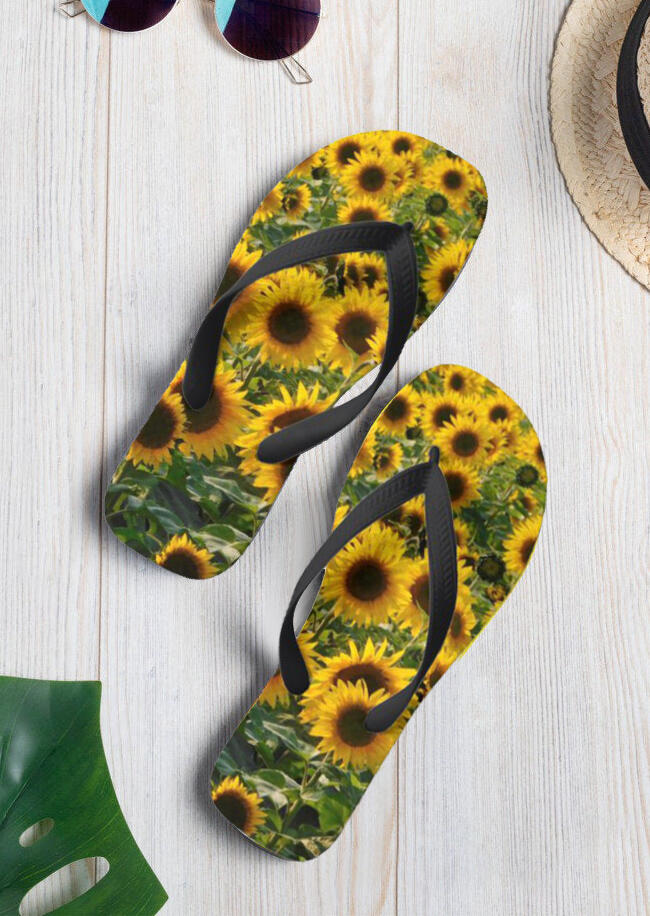 

Sunflower Round Toe Flip Flop Slippers - Yellow, 469715