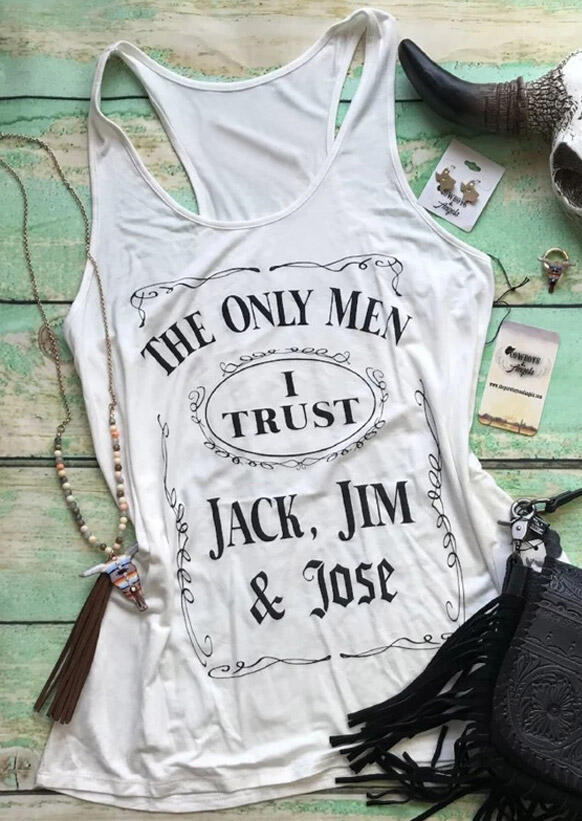 

Tank Tops The Only Men I Trust Tank in White. Size: ,M