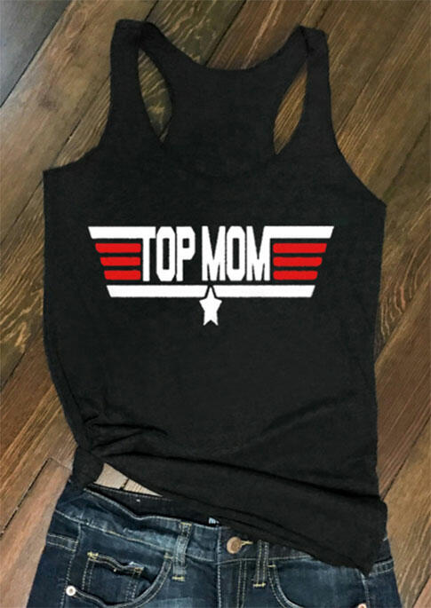 

Top Mom Star O-Neck Tank - Black, 469713