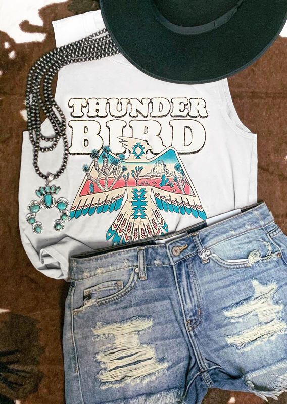 

Thunder Bird O-Neck Tank - White, 469998