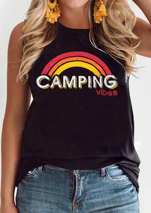 

Camping Vibes Rainbow Tank - Black, 470138