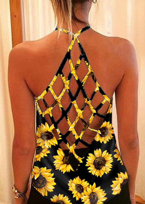Sunflower Criss-Cross Open Back Camisole