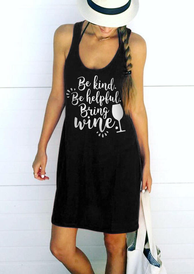 

Mini Dresses Be Kind Be Helpful Bring Wine Mini Dress in Black. Size
