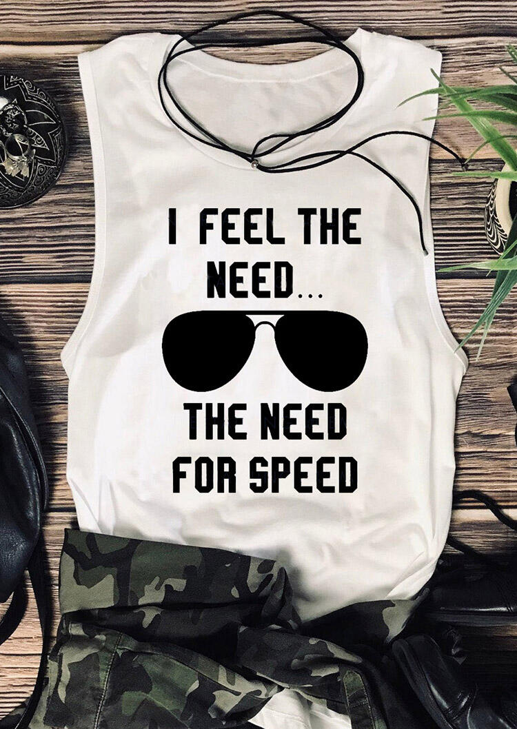 

Tank Tops I Feel The Need The Need For Speed Casual Tank in White. Size