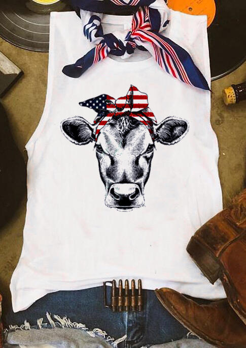 

American Flag Star Cattle Tank - White, 470549