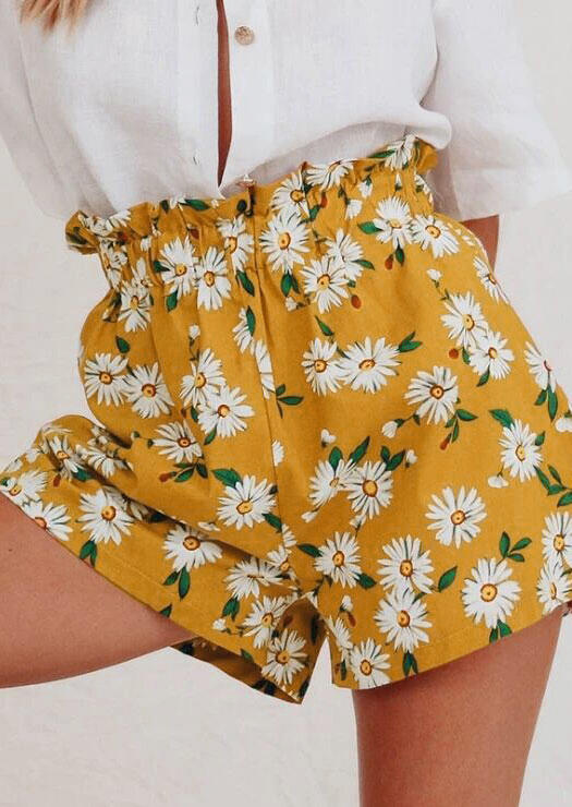 

Shorts Daisy Elastic Waist Shorts - Yellow. Size