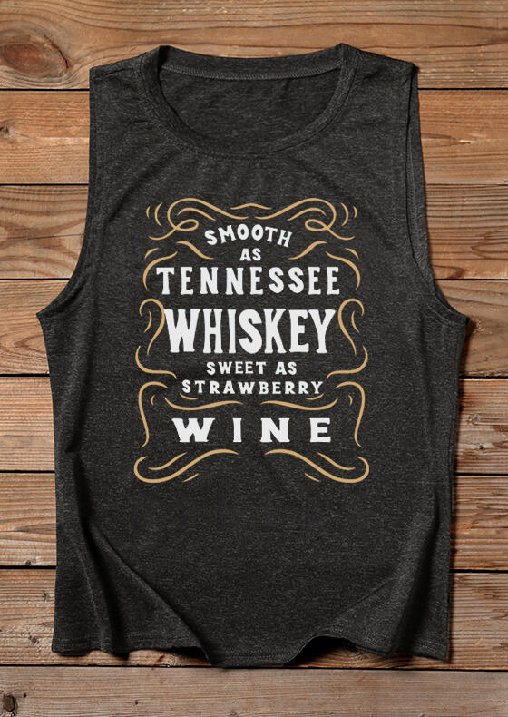 Tank Tops Smooth As Tennessee Whiskey Tank in Dark Grey. Size: S