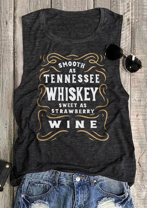 

Tank Tops Smooth As Tennessee Whiskey Tank in Dark Grey. Size