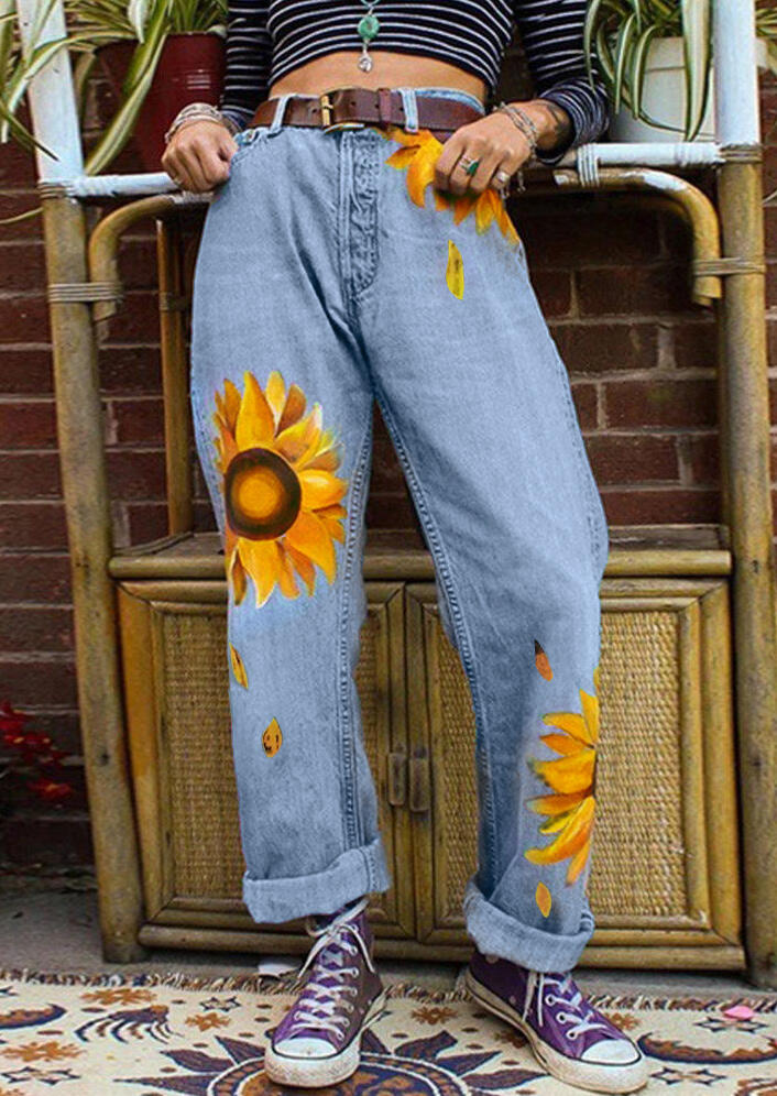 

Presale - Sunflower Zipper Casaul Jeans Pants without Belt - LightBlue, 469688