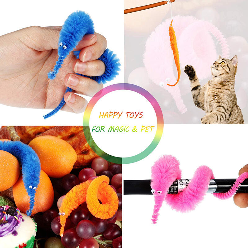 

10Pcs Magic Worm Toys Wiggly Twisty Fuzzy Worm Toys, Multicolor