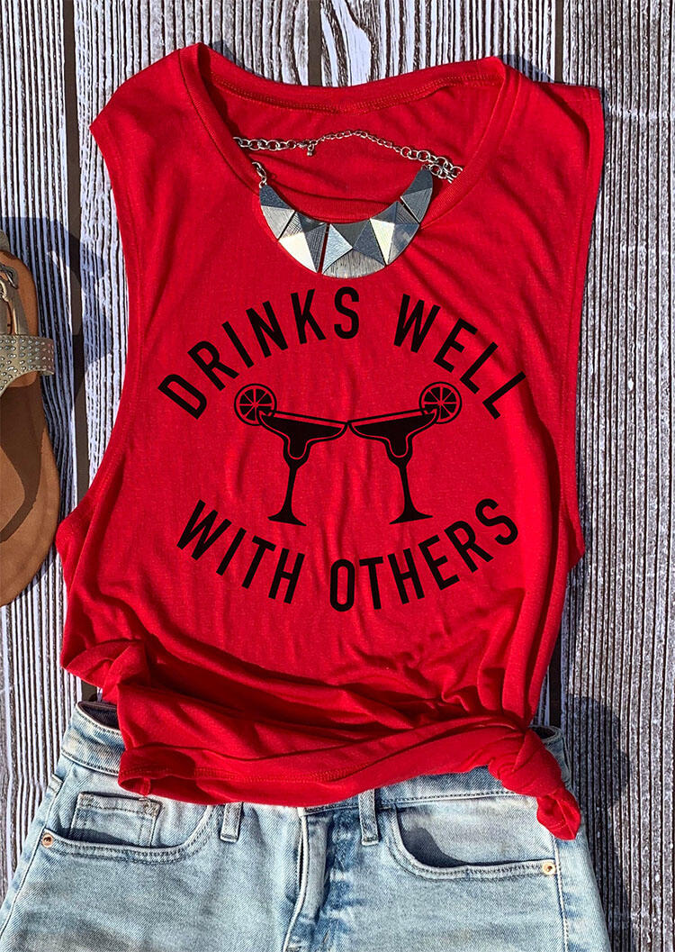 

Drinks Well with Others Tank without Necklace - Red, 470919