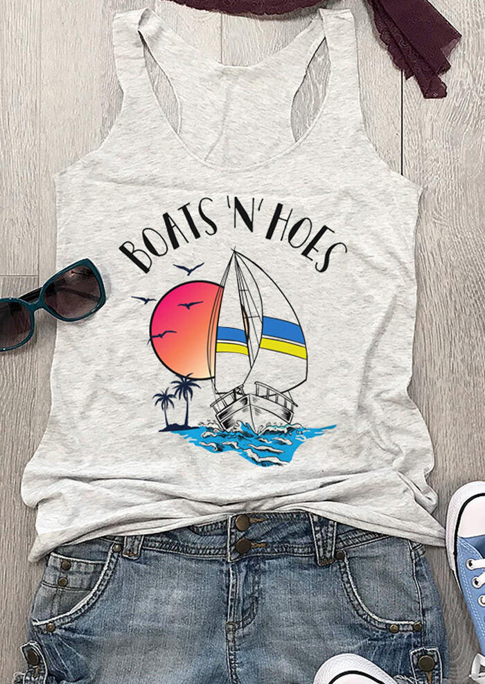

Boats' N' Hoes Tank - Light Grey, 470408