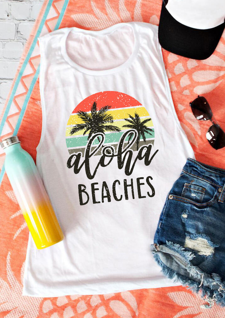 

Aloha Beaches Casual Tank - White, 471152