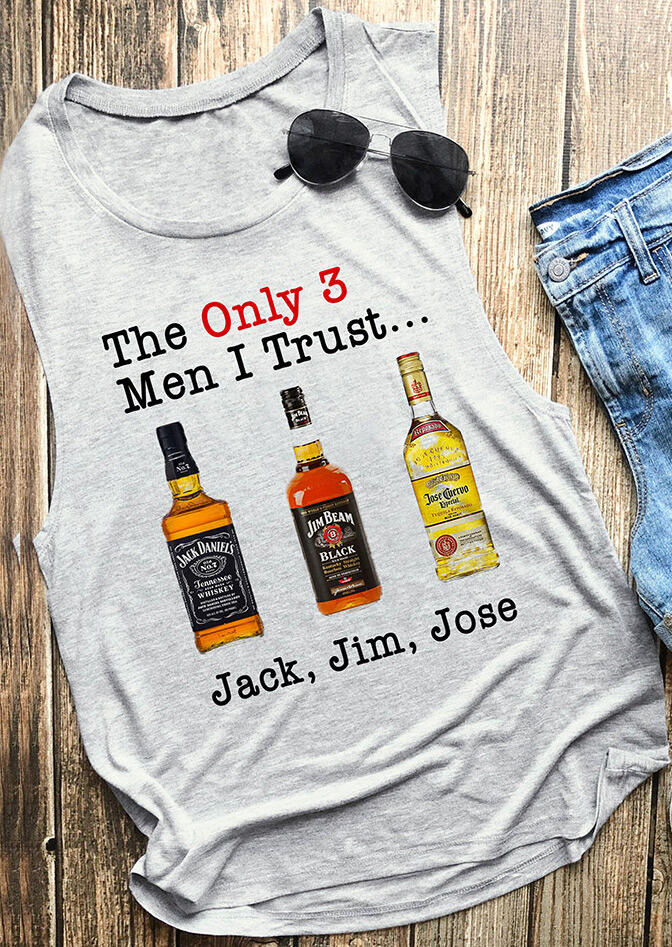 

The Only 3 Men I Trust O-Neck Tank - Gray, 469719