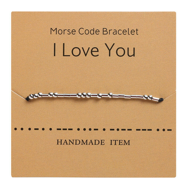 

Fashion Unisex Morse Code Bracelet, Pattern1;pattern2;pattern3, 471331