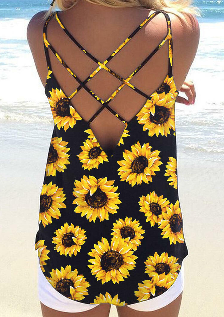 

Sunflower Criss-Cross Camisole - Black, 470209