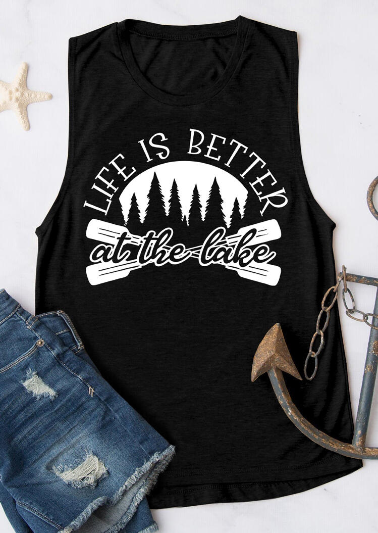 

Life Is Better At The Lake Tank - Black, 471413