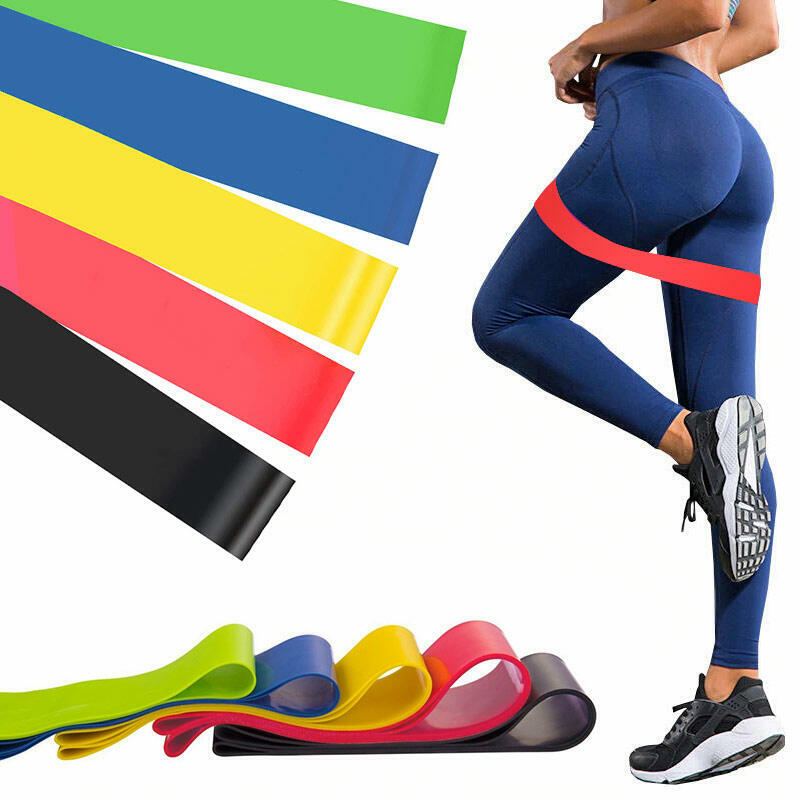 

5 Pieces/Set Fitness Yoga Resistance Loop Exercise Bands, Multicolor, 467317